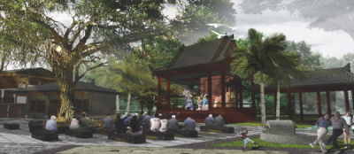 湘剧<a href=https://www.yitu.cn/sketchup/guangchangjingguan/index.html target=_blank class=infotextkey>广场景观</a>效果图