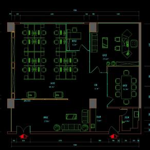 办公室CAD施工图，办公室CAD设计图纸下载