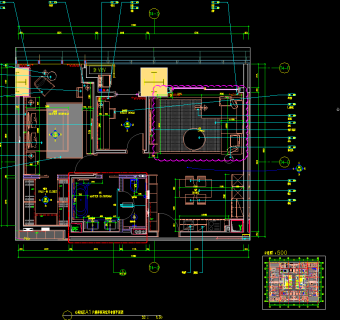 华润样板间A户型CAD全套施工图下载、华润样板间A户型dwg文件下载