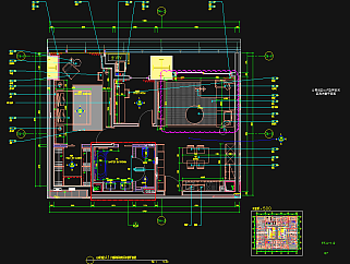 华润样板间A户型CAD全套施工图下载、华润样板间A户型dwg文件下载