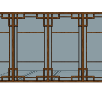 古代窗SU模型下载，窗户skb模型分享