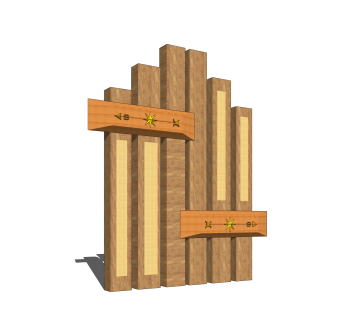 现代木质指示牌草图大师模型，指示牌sketchup模型下载