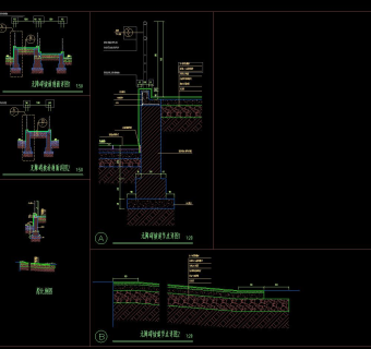 无障碍坡道详图CAD图纸下载