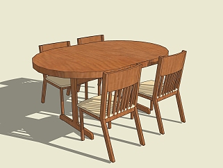 <em>中式风格</em>桌椅组合草图大师模型，桌椅组合sketchup模型...