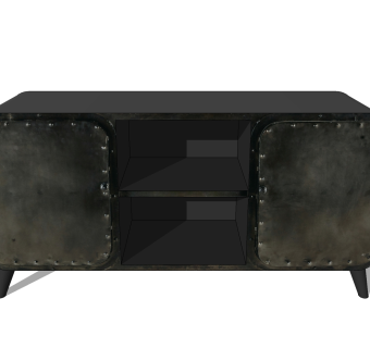 工业风电视柜草图大师模型，电视柜sketchup模型下载