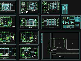 某厂区四层办公楼建筑设计方案图CAD图纸下载