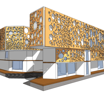 旅馆酒店草图大师模型下载、旅馆酒店su模型下载