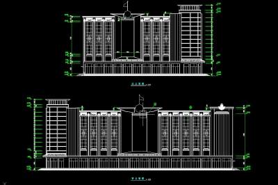  四层百货商场CAD建筑设计图， 百货商场CAD施工图下载