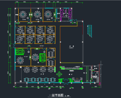 多个咖啡吧 西餐厅装修方案图cad施工图下载、多个咖啡吧 西餐厅装修方案图dwg文件下载