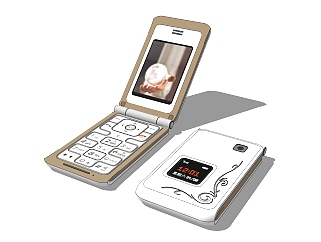 翻盖<em>手机SU模型</em>，手机sketchup模型下载