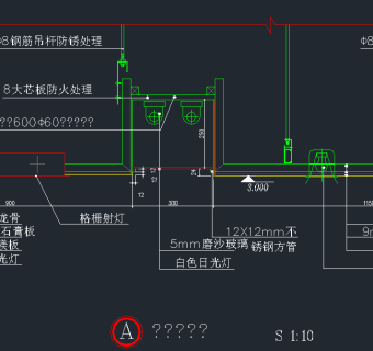 玻镁板面千思板节点大样图，玻镁板面千思板CAD施工图纸下载