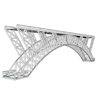 现代桥梁草图大师模型下载，sketchup桥梁su模型分享