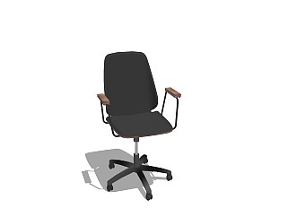 现代<em>黑色</em>办公椅su模型，办公椅sketchup模型下载