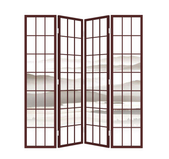 中式屏风免费su模型，屏风skb文件下载