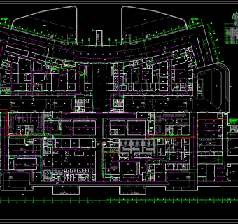 附属医院人防电气施工图，电气CAD施工图纸下载