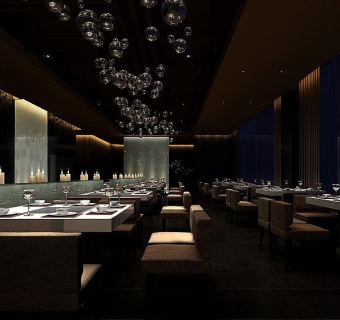 现代新中式南京水中游火锅店cad施工图，火锅店cad竣工图下载