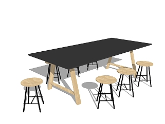现代<em>餐桌椅免费su模型</em>，<em>餐桌椅</em>草图大师<em>模型下载</em>
