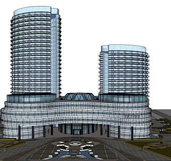 酒店草图大师模型下载、酒店su模型下载