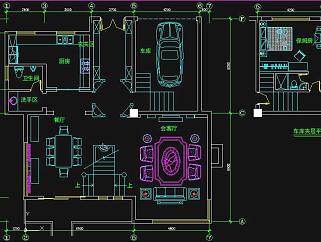 豪华别墅室内装饰CAD施工图，豪华别墅建筑方案设计下载