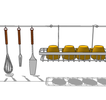 厨具草图大师模型，烹调，调理sketchup模型下载