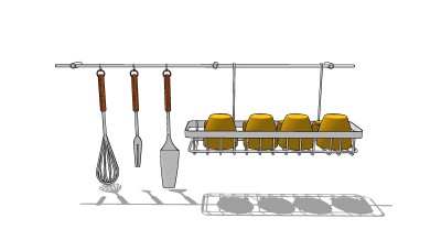厨具草图大师模型，烹调，调理sketchup模型下载