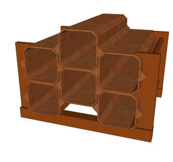 酒架草图大师模型，酒架SU模型下载