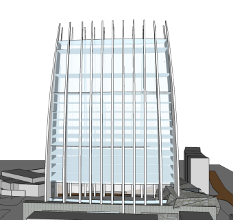 现代酒店草图大师模型下载、现代酒店su模型下载