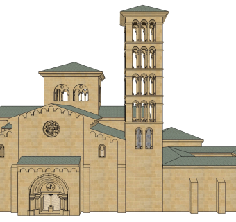 教堂草图大师模型下载、教堂su模型下载