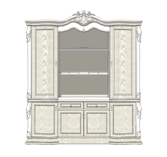 现代简约酒柜草图大师模型，酒柜su模型下载