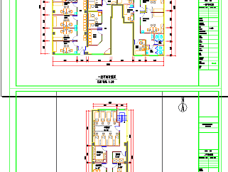 社区卫生服务站CAD平面图下载、社区卫生服务站dwg文件下载