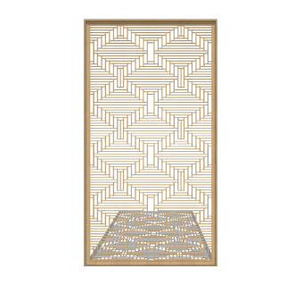 现代隔断屏风草图大师模型，屏风su模型免费下载