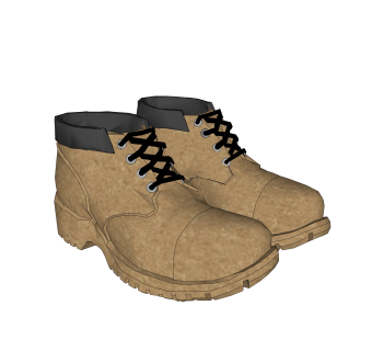 现代绑带休闲鞋草图大师模型,服装店衣架su模型下载