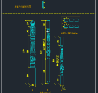 原创旋转楼梯CAD大样节点图库，旋转楼梯CAD建筑图纸下载