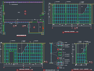原创隔墙全套CAD图库，隔墙CAD施工图纸下载