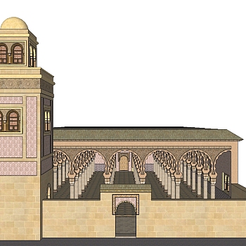 清真寺草图大师模型下载、清真寺su模型下载