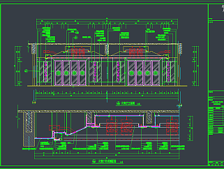 豪华大餐厅装修CAD施工图，餐饮CAD施工图纸下载