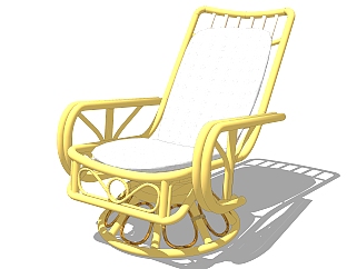 <em>现代躺椅</em>草图大师模型，躺椅sketchup模型下载