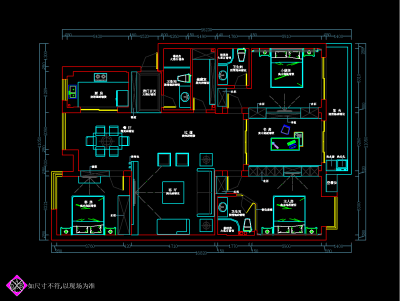 住宅家装CAD施工图，住宅装饰CAD施工图纸下载