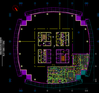 全套办公室CAD施工图，办公室CAD建筑图纸下载