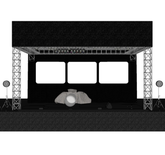 现代舞台草图大师模型，舞台SU模型下载