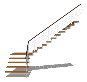 现代双跑折梯草图大师模型，双跑折梯sketchup模型免费下载