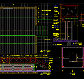 室外防腐木景观平台CAD详图，景观平台CAD图纸下载
