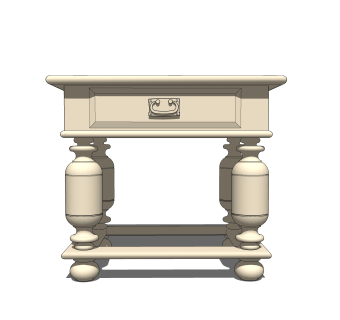 欧式床头柜草图大师模型，床头柜SKP模型下载
