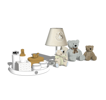 现代饰品草图大师模型，饰品su模型下载