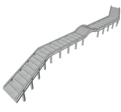 现代桥梁草图大师模型下载，sketchup桥梁su模型分享