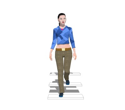 3D真人草图大师模型，人物sketchup模型下载