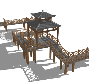 现代栈道SU模型，栈道SKB文件下载