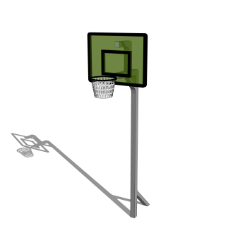 现代篮球架草图大师模型，篮球架SKB文件下载