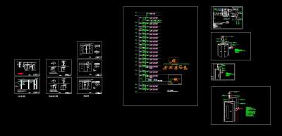 门禁安装管线图施工图CAD图纸