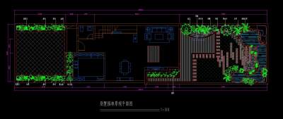 别墅园林景观平面图，园林景观cad设计图下载